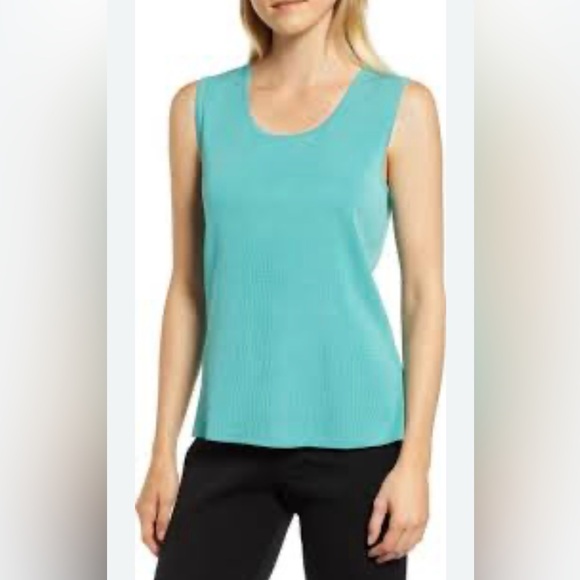 Ming Wang Ribbed Sweater Tank Blue Size XL - Picture 1 of 6